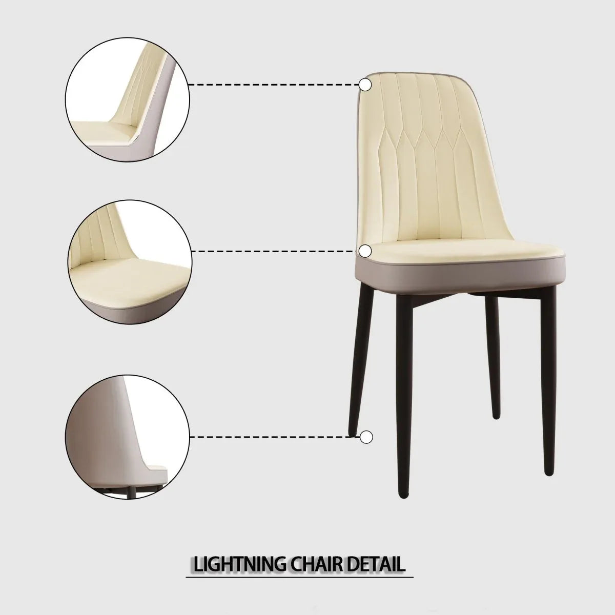 Expandable MDF Dining Table With PU Cushioned Chairs Set - Omega Lifestyles