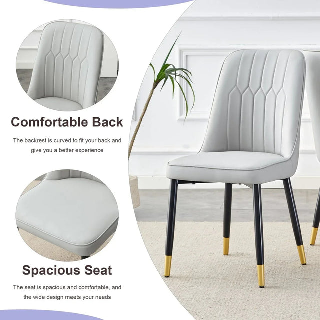 Extendable Round MDF Dining Table With Six PU Chairs - Omega Lifestyles