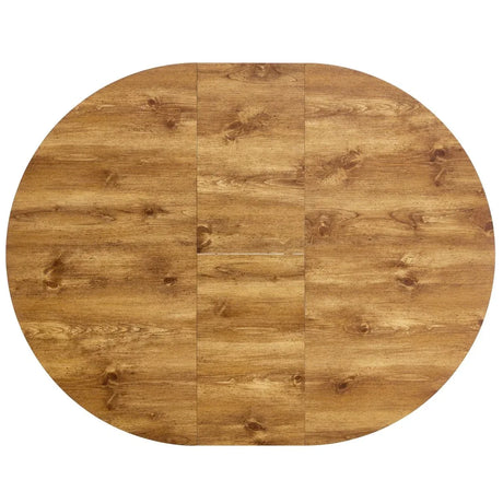 Extendable Round MDF Dining Table With Six PU Chairs - Omega Lifestyles