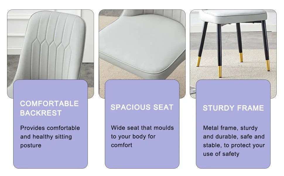 Extendable Round MDF Dining Table With Six PU Chairs - Omega Lifestyles