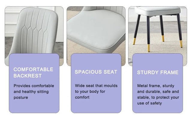 Extendable Round MDF Dining Table With Six PU Chairs - Omega Lifestyles