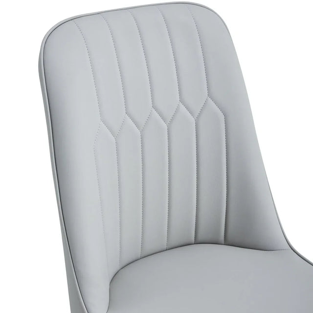 Extendable Round MDF Dining Table With Six PU Chairs - Omega Lifestyles