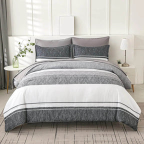 Extra Soft Striped Microfiber Bedding Comforter Set - Omega Lifestyles