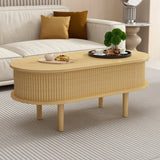 Fluted Lift Top Modern Wooden Coffee Table With Storage - Omega Lifestyles