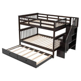 Full Over Full Stairway Bunk Bed With Twin Trundle - Sleep Galleria