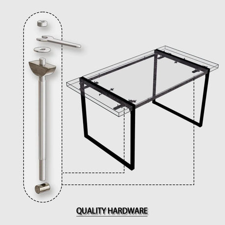 Industrial Rural MDF Dining Table And Six PU Chairs Set - Omega Lifestyles