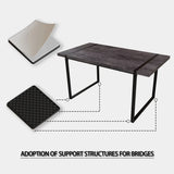 Industrial Rural MDF Dining Table And Six PU Chairs Set - Omega Lifestyles