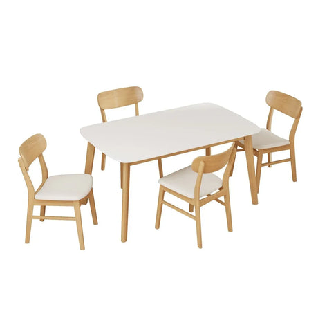 Mid-Century Modern Solid Wood 5-Piece Dining Set - Omega Lifestyles