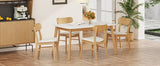 Mid-Century Modern Solid Wood 5-Piece Dining Set - Omega Lifestyles