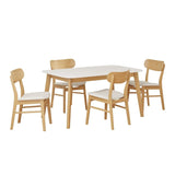Mid-Century Modern Solid Wood 5-Piece Dining Set - Omega Lifestyles