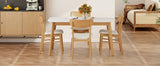 Mid-Century Modern Solid Wood 5-Piece Dining Set - Omega Lifestyles