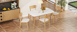 Mid-Century Modern Solid Wood 5-Piece Dining Set - Omega Lifestyles