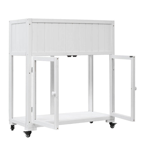 Mini Fir Wood Cold Frame Greenhouse With Wheels - Slumberine - Omega Lifestyles