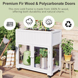 Mini Fir Wood Cold Frame Greenhouse With Wheels - Slumberine - Omega Lifestyles