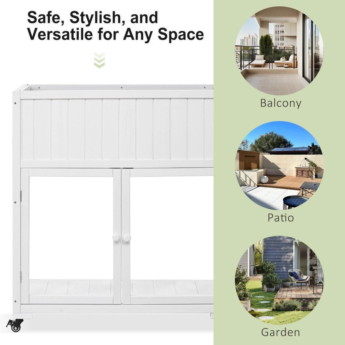Mini Fir Wood Cold Frame Greenhouse With Wheels - Slumberine - Omega Lifestyles