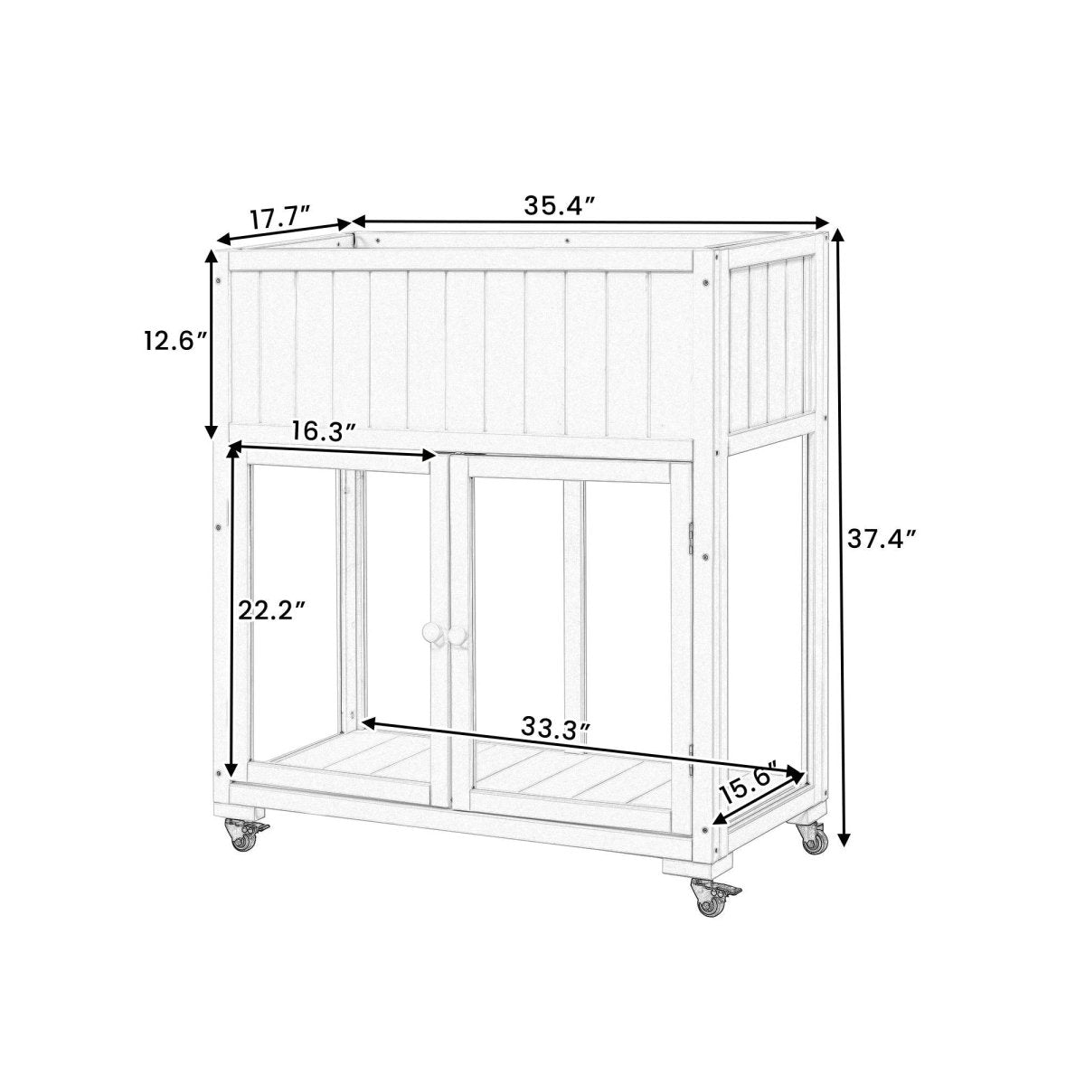 Mini Fir Wood Cold Frame Greenhouse With Wheels - Slumberine - Omega Lifestyles
