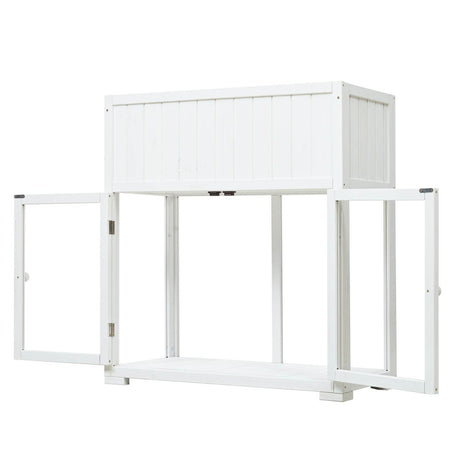 Mini Fir Wood Cold Frame Greenhouse With Wheels - Slumberine - Omega Lifestyles