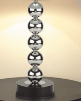 Modern Black Silver Sphere Design Table Lamp - Omega Lifestyles
