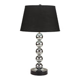Modern Black Silver Sphere Design Table Lamp - Omega Lifestyles
