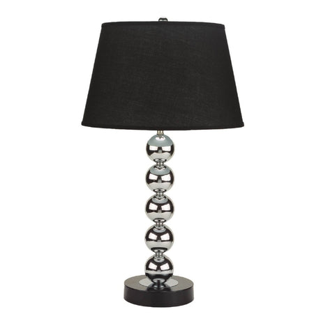 Modern Black Silver Sphere Design Table Lamp - Omega Lifestyles