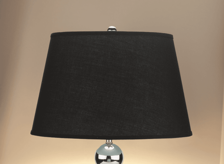 Modern Black Silver Sphere Design Table Lamp - Omega Lifestyles