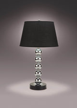 Modern Black Silver Sphere Design Table Lamp - Omega Lifestyles