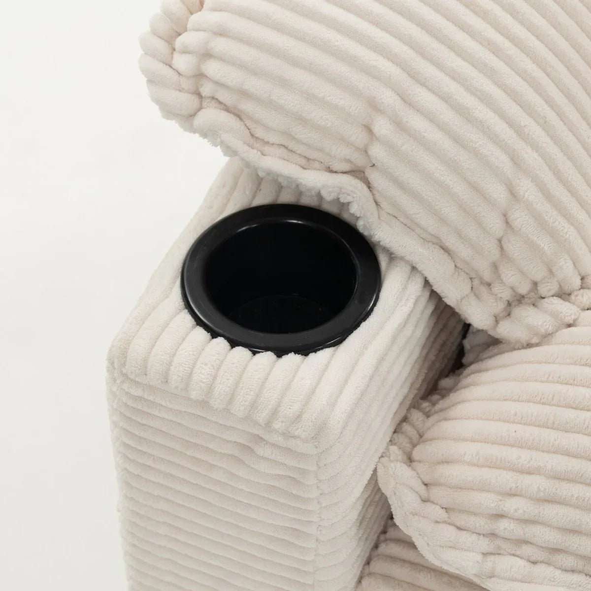 Oversized Corduroy 3-Seater Sofa With Ottoman - Omega Lifestyles