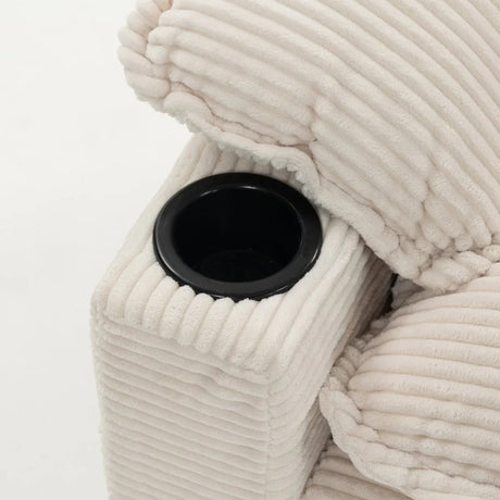 Oversized Corduroy 3-Seater Sofa With Ottoman - Omega Lifestyles