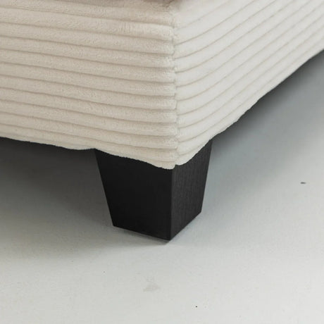 Oversized Corduroy 3-Seater Sofa With Ottoman - Omega Lifestyles