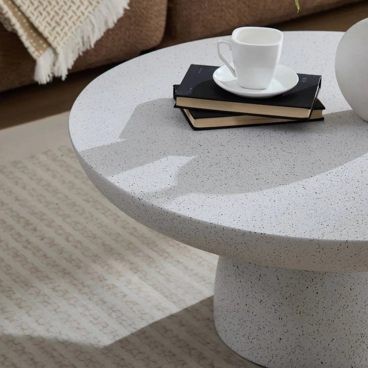 Round Fiberglass Mushroom Shape Coffee Table 32-Inch - Omega Lifestyles