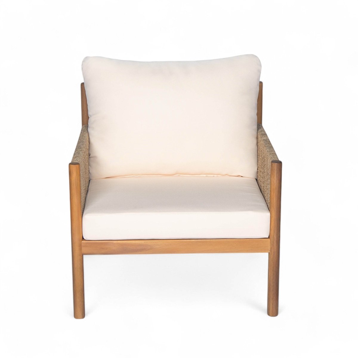 Set Of 2 Modern Outdoor Woven Lounge Chairs With Cushions - Sleep Galleria