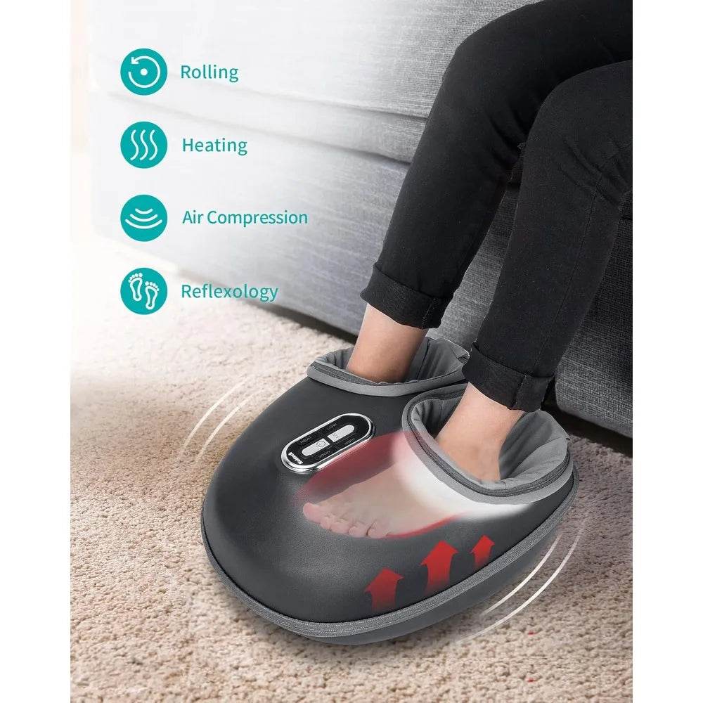 Shiatsu Foot Massager with Heat and Air Compression Therapy - Sleep Galleria