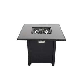 Steel Modern Outdoor Propane Fire Pit 30-Inch - Omega Lifestyles