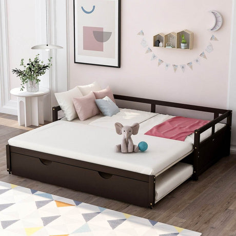 Twin Extending Solid Wood Daybed With Pull - Out Trundle - Slumberine - Omega Lifestyles