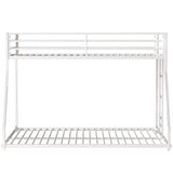 Twin Over Full Metal Bunk Bed White With Guardrails - Slumberine - Omega Lifestyles