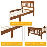 Twin Solid Wood Minimalist Platform Bed Frame With Headboard - Slumberine - Omega Lifestyles