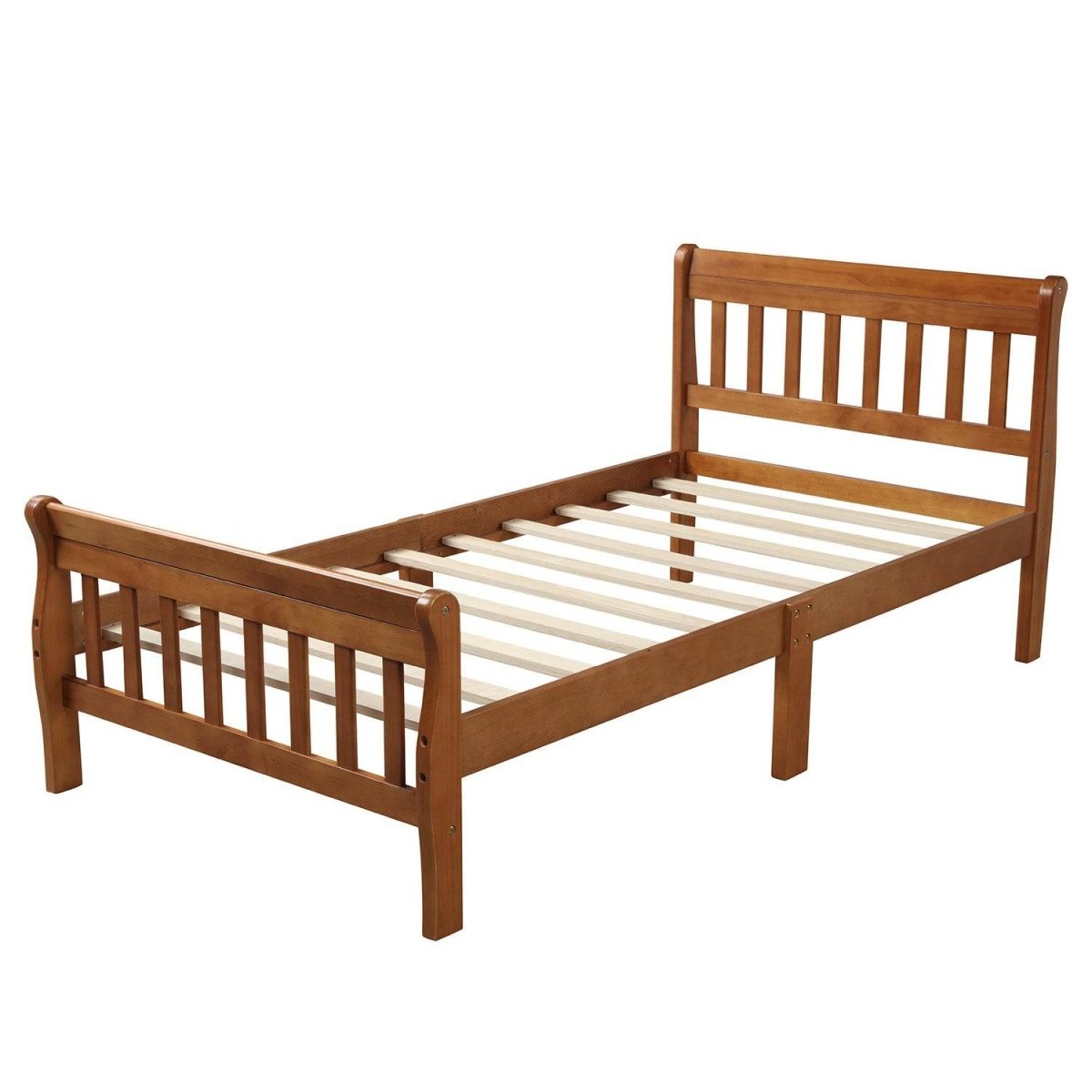 Twin Solid Wood Minimalist Platform Bed Frame With Headboard - Slumberine - Omega Lifestyles