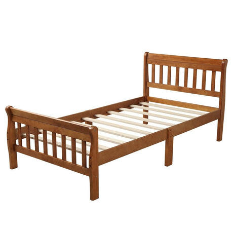 Twin Solid Wood Minimalist Platform Bed Frame With Headboard - Slumberine - Omega Lifestyles