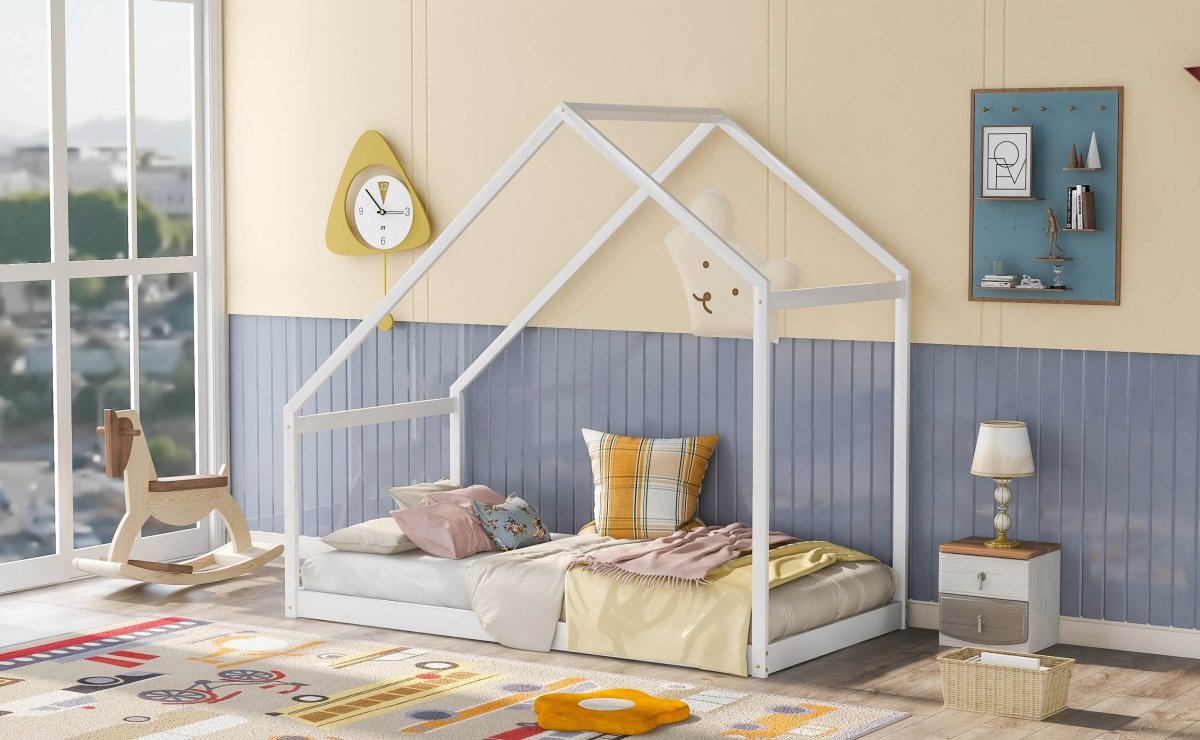 Twin Solid Wood Semi - Enclosed Kids House Bed - Slumberine - Omega Lifestyles