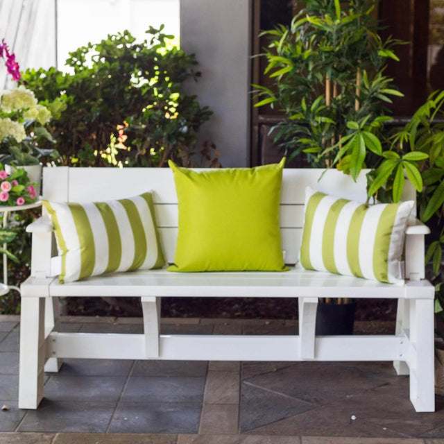 Weather Resistant Lime Green Polyester Outdoor Pillow 14x20 - Omega Lifestyles