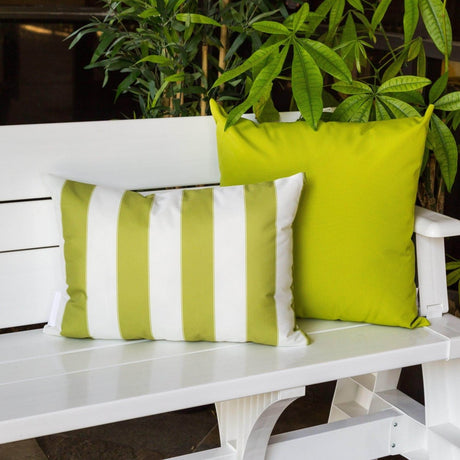 Weather Resistant Lime Green Polyester Outdoor Pillow 14x20 - Slumberine - Omega Lifestyles
