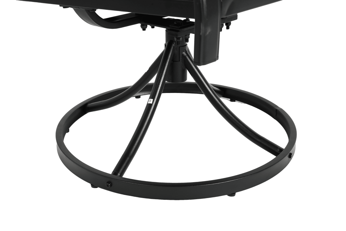 5 Piece Outdoor Wicker Patio Dining Set With Swivel Rocker Chairs - Somnio - Omega Lifestyles