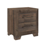 Brown Engineered Wood 2 - Drawer Nightstand - Somnio - Omega Lifestyles