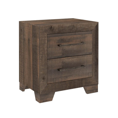 Brown Engineered Wood 2 - Drawer Nightstand - Somnio - Omega Lifestyles