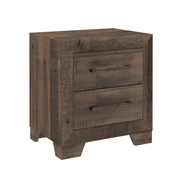 Brown Engineered Wood 2 - Drawer Nightstand - Somnio - Omega Lifestyles