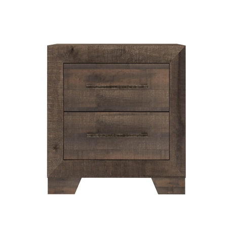 Brown Engineered Wood 2 - Drawer Nightstand - Somnio - Omega Lifestyles
