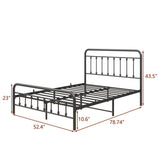 Full Metal Platform Victorian Style Bed Frame - Somnio - Omega Lifestyles