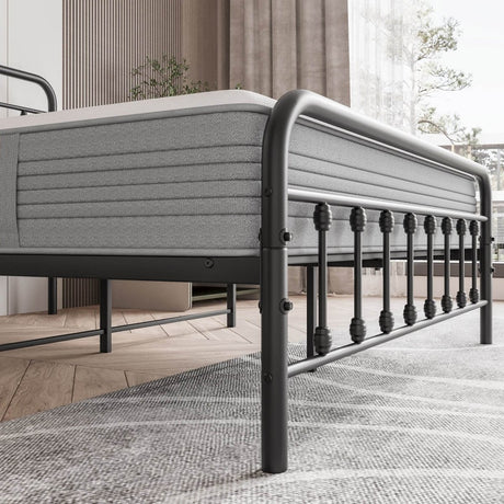 Full Metal Platform Victorian Style Bed Frame - Somnio - Omega Lifestyles