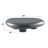 Gray High Gloss Contemporary Metal Synthetic Wood Coffee Table - Omega Lifestyles