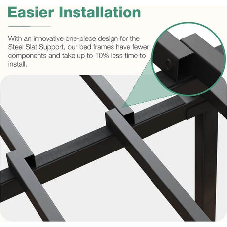 Heavy Duty 14-Inch Metal Platform Bed Frame with Storage - Omega Lifestyles